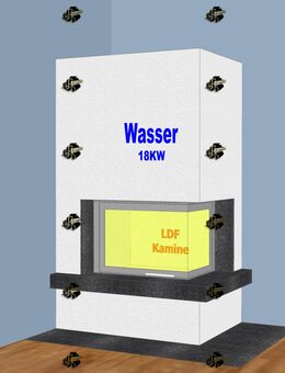 Kaminbausatz 🔵 IMPERIAL EXTRA b Volcano WPh 18KW Wasserführend Ofen Wasserkamin L-Kamin L-Form Heizeinsatz Neu Hajduk LDF-Kamine - Strausberg