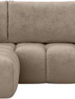 OTTO home Ecksofa AZITA Designsofa, elegant und bequem L-Form, Bubble-Optik, lose Rückenkissen, traumhafte Steppung, Maße B/T/H: 352/210/72 cm