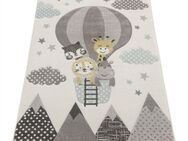 Paco Home Kinderteppich Cosmo 343, rechteckig, Höhe: 12 mm, 3D-Design, niedliches Tier Motiv, Pastell-Farben, Kinderzimmer