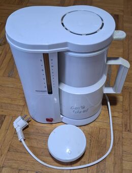 weisse Kaffeemaschine Severin mit Thermoskanne - lesen - Dassel