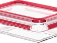 Emsa Aufbewahrungsbecher Clip & Close Glas, Glas, Polyprophylen (PP), (2-tlg), 0,7 Liter, rechteckig, Stapelkante, backofengeeignet, auslaufsicher