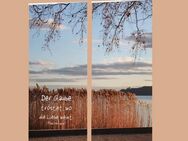 Bestatterbedarf – Dekoration: Roll-Up Display 2er-Set mit Text: "Abendstimmung am Plattensee" 200 x 200 cm - Wilhelmshaven Zentrum