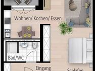 Großzügiges 1-Zimmerappartement mit Einbauküche und Balkon - Appenweier