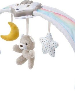 Chicco Spielbogen Regenbogen-Spielbogen für Kinderbett 2 In 1, mit Licht und Melodien, Neutral