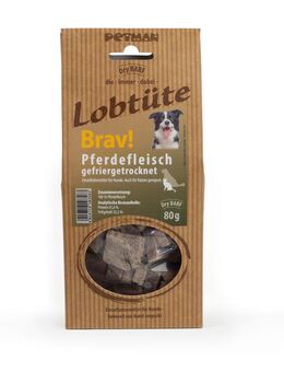 Petman Lobtüte Brav! Pferdefleisch - Sparpaket: 5 x 80 g