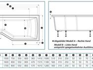 OTTOFOND Badewanne Cello, (Set), mit Wannenträger, Ablaufgarnitur und 1-tlg Echtglas Wannenaufsatz