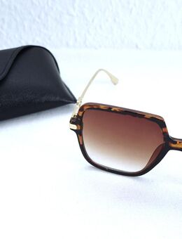 Große Sonnenbrille, UV400, Blaulichtschutz, braun, gold ✮NEU✮ - Dresden