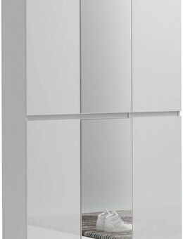 INOSIGN Schuhschrank Mister,Schuhkommode,Schuhmöbel,Schuhablage,Schuhregal Breite 120 cm, Höhe 200 cm, Tiefe 34 cm, 6 Türen, 24 Fächer, 2 Spiegel