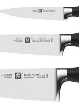 Zwilling Messer-Set ***** FIVE STAR (Set, 3-tlg., 1 Spickmesser (10 cm), 1 Fleischmesser (16 cm), 1 Kochmesser (20 cm), Made in Germany, Sonderschmelze, Ergonomisch, 3-tlg.