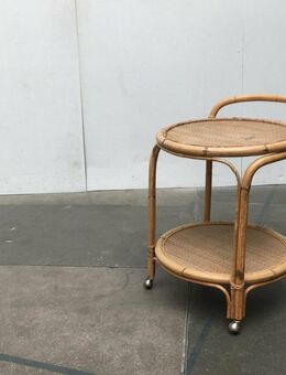 Dal Vera Rattan Side Table Cart Tisch zu Mid Century 60er 70er - Hamburg Hamburg-Nord