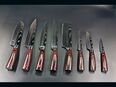 8 Edelstahl - Küchenmesser mit Damastmuster | Pakkaholz - Messergriff | Gratis-Versand | 30Tage Rückgabe-Garantie in 74889