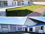 Bebautes Grundstück mit san. EFH, Pool, Büro, Garagen, Werkstatt, u.v.m - Leipzig