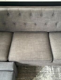 Graues Sofa | 215 × 80 × 75 cm | 3 Sitzpolster - Neukirchen-Vluyn