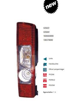 HECKLEUCHTE RÜCKLEUCHTE LINKS FIAT DUCATO 250 6350Z2 1365774080 - Dortmund Wickede