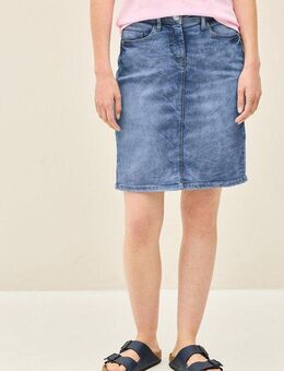 CECIL Jeansrock mit geschlitztem Saum