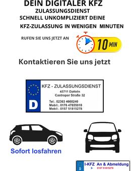 NEU Ab sofort Digitale I-KFZ- Zulassung - Datteln Zentrum