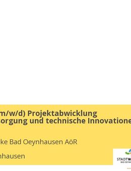 Ingenieur (w/m/d) Projektabwicklung Wasserversorgung und technische Innovationen - Bad Oeynhausen