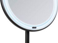 WENKO Kosmetikspiegel Onno, schwarz, mit LED und Touch-Funktion