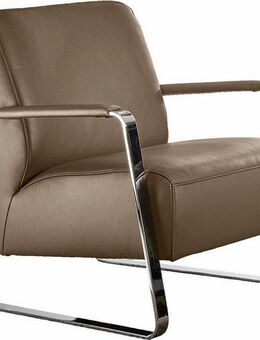W.SCHILLIG Cocktailsessel quadroo Designsessel, Loungesessel, mit bezogenen Armlehnen, Gestell in Chrom glänzend