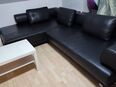 Ledersofa schwarz ausziehbar, elektr Sitztiefenverstellung, Leder in 81369