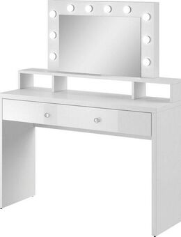 Home affaire Schminktisch Aria Frisiertisch Hollywood Theater 120x136x40cm, Kosmetiktisch mit LED Beleuchtung