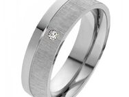 Damen Ring Edelstahl DE018 mit Stein und Gravur - Aholming