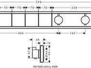 hansgrohe Wannenthermostat RainSelect Unterputz für 4 Funktionen