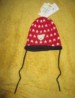 NEU mit ETIKETT * Baby * Boy oder Girl * Sterne * Stars * Feinstrick * Wolle * Beanie * Mütze "Steiff" rot * weiß * - Riedlingen