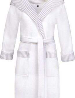 Esprit Damenbademantel Day, ideal für Sauna & Spa, Hotelbademantel, Morgenmantel, Kurzform, Microfaser-Webfrottier, Kapuze, Gürtel, mit Kapuze, gestreiften Akzenten & Logostickerei, kurz