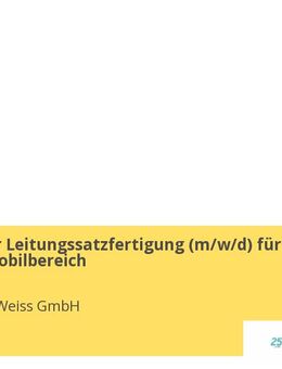 Mitarbeiter Leitungssatzfertigung (m/w/d) für den Automobilbereich - Fellbach