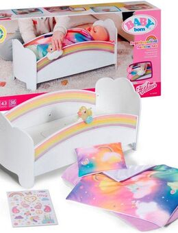 Baby Born Puppenbett Regenbogen, mit Licht- und Soundeffekt