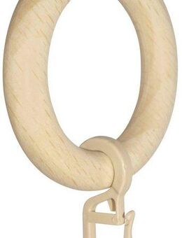 GARESA Gardinenring Holzring mit Haken, (20-St), für Durchmesser bis 28mm, einfache Montage