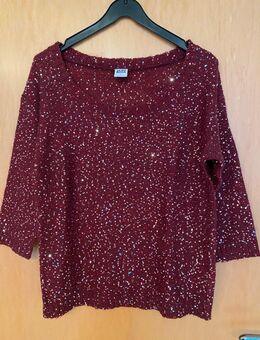VERO MODA leichter Strickpulli, burgunderrot, mit Pailletten, Gr. XL - Saaldorf-Surheim