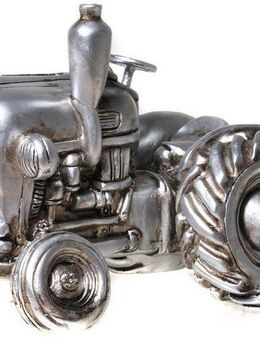 Ambiente Haus Spardose Trecker, silberfarben, (1-tlg), Sparschwein, Retro-Design, ideales Geschenk