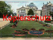 Ansichtskarte "Halle a.S. - Promenade mit Stadttheater", gelaufen, 1911 - Landsberg