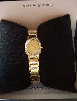 CD-03G CARPE DIEM, Damen Uhr, Armbanduhr, vergoldet mit Strass *Asparia* NEU - Lübeck