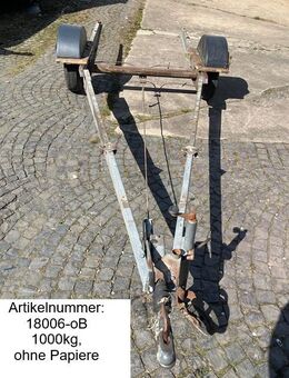 Plattformanhänger 1000kg, OHNE BODENPLATTE, ca 430 x 193 ideal für TINY House, Quad- Zweirad-Maschinentransporter, Boot-Slipwagen etc. (von Bürstner 450 BJ 76) - Schotten Zentrum