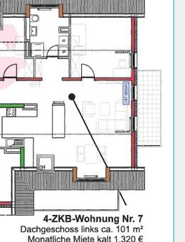 Neubau - Erstbezug schöne 4 Zimmer Wohnung mit Balkon im Dachgeschoss - Eppelheim
