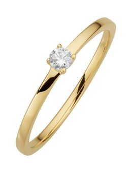 Orolino Fingerring 585/- Gelbgold glanz 1 Brill. 0,10ct. weiß