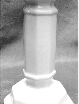 Kerzenständer aus Leicht-Keramik - weiß - ca. 17,5 cm Länge - Groß Gerau