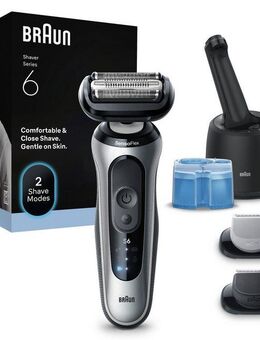 Braun Elektrorasierer Series 6 62-S7650CC, Smart Care Center, Aufsätze: 2, 100% wasserdicht, mit 4in1 SmartCare Center, +2 Aufsätze