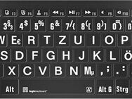 Logickeyboard XL-Print White on Black DE (PC/BT) Wireless-Tastatur