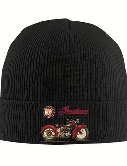 Indian Scout Motorrad Print Strickmütze – Der perfekte Mix aus Stil und Funktion für kalte Tage - Ingolstadt