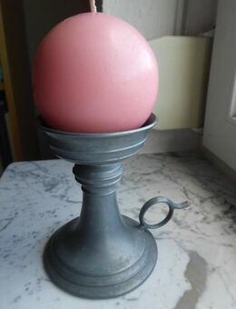 Zink Leuchter Kerzenleuchter Kerzenständer mit Kugelkerze Landhaus Deko Vintage 4,- - Flensburg