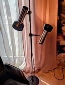 Stehlampe im 70er-Jahre-Design Chrom Schwarz in 65462