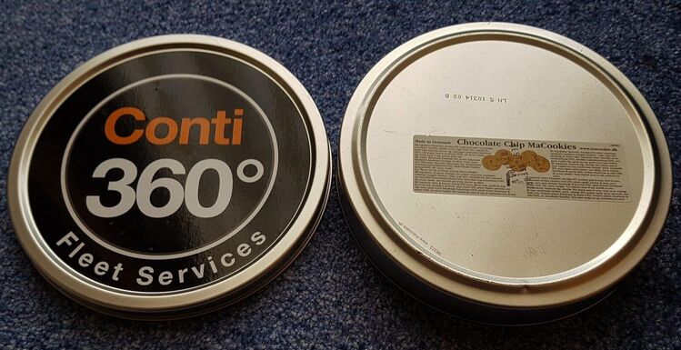 y07) Continental Blechdose Conti 360 ° - Fleet Services - Keksdose Chocolate Chip - Garbsen