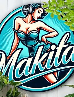 Makita Vintage Style Aluminum Schild – 20.32x20.32 cm, Runde Wanddekoration für Zuhause, Garage, Bar und mehr - Wuppertal