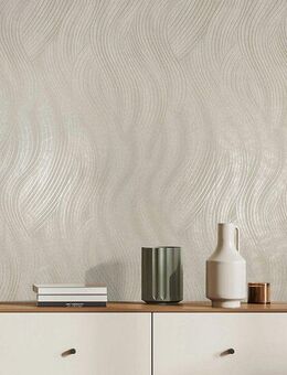 Marburg Vliestapete Tapete Wavy Stripes, geprägt, geometrisch, moderne Vliestapete für Wohnzimmer Schlafzimmer Küche