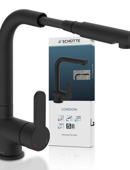 Schütte Spültischarmatur LONDON energiesparende Cold-Start-Funkt., 360° schwenkbar, herausziehbar