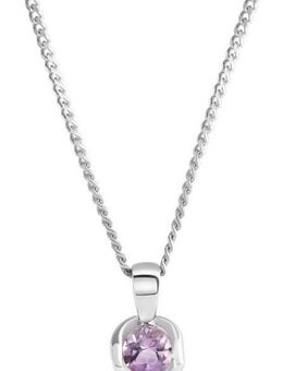 Firetti Kette mit Anhänger Schmuck Geschenk Silber 925 Halsschmuck Halskette Panzerkette, mit Amethyst